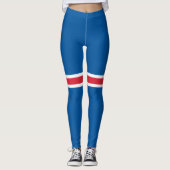IJsland Vlag Leggings (Voorkant)