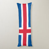 IJsland Vlag Lichaamskussen (Achterkant (Verticaal))