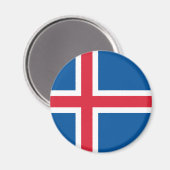 IJsland Vlag Magneet (Voorkant / Achterkant)