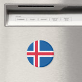IJsland Vlag Magneet (Insitu (Vaatwasser))