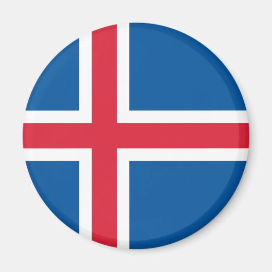 IJsland Vlag Magneet (Voorkant)