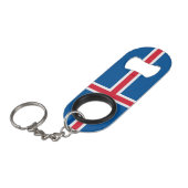 IJsland Vlag Mini Flessenopener (Voorkant Gekanteld)