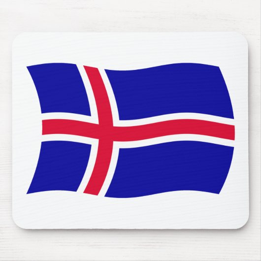 IJsland Vlag Muismat (Voorkant)