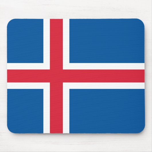 IJsland Vlag Muismat (Voorkant)