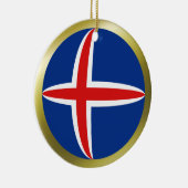 IJsland Vlag Ornament (Rechts)