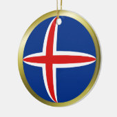 IJsland Vlag Ornament (Links)