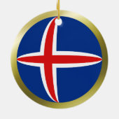 IJsland Vlag Ornament (Achterkant)