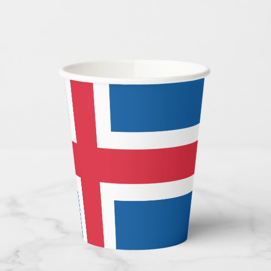 IJsland Vlag Papieren Bekers (Links)