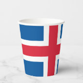 IJsland Vlag Papieren Bekers (Voorkant)