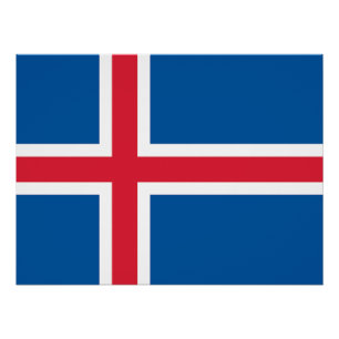 IJsland Vlag Perfect Poster