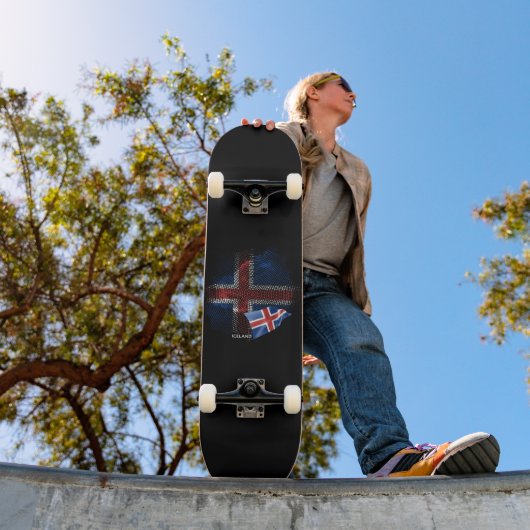 IJsland vlag Persoonlijk Skateboard (Buiten 1)