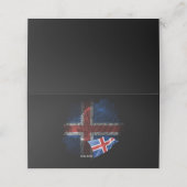 IJsland vlag Plaatskaartje (Buitenkant ongevouwen)