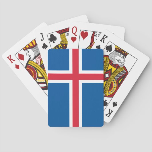 IJsland Vlag Pokerkaarten (Achterkant)