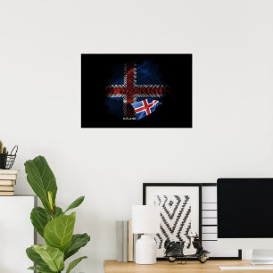 IJsland vlag Poster