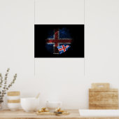 IJsland vlag Poster (Keuken)