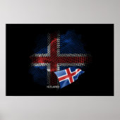 IJsland vlag Poster (Voorkant)