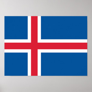 IJsland Vlag Poster