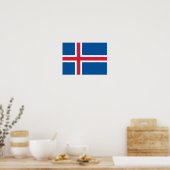 IJsland Vlag Poster (Keuken)