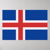 IJsland vlag Poster (Voorkant)