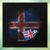 IJsland vlag Raamsticker (Vel 3)