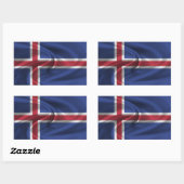 IJsland Vlag Rechthoekige Sticker (Vel)