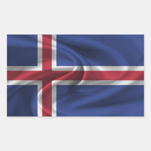 IJsland Vlag Rechthoekige Sticker