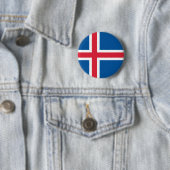 IJsland Vlag Ronde Button 5,7 Cm (In situ)