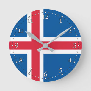IJsland Vlag Ronde Klok