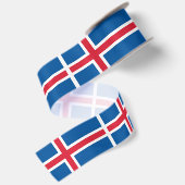 IJsland Vlag Satijnen Lint (Achterkant)