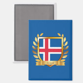 IJsland Vlag Schild Magneet (Voorkant / Achterkant)