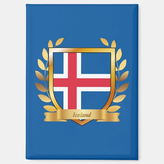 IJsland Vlag Schild Magneet (Voorkant)