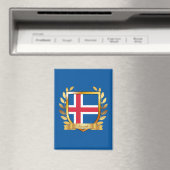 IJsland Vlag Schild Magneet (Insitu (Vaatwasser))