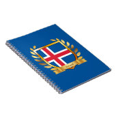 IJsland Vlag Schild Notitieboek (Rechterzijde)