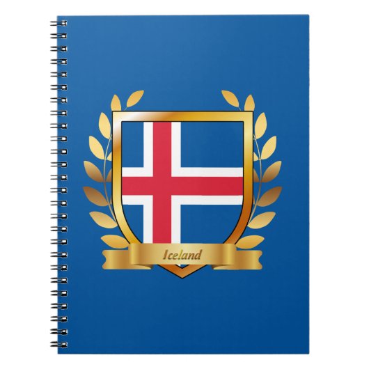 IJsland Vlag Schild Notitieboek (Voorkant)