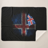 IJsland vlag Sherpa Deken (Voorkant (horizontaal))