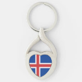IJsland vlag Sleutelhanger (Voorkant)