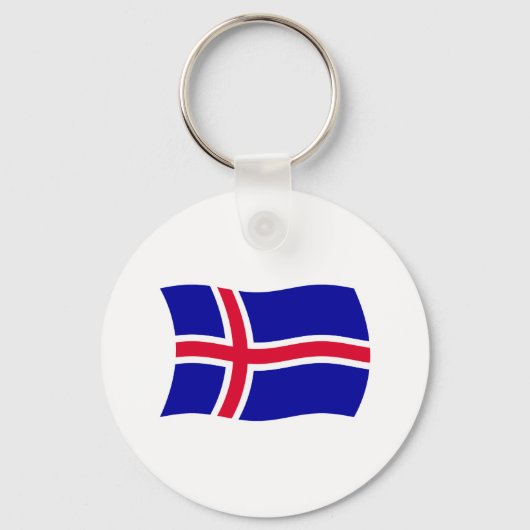 IJsland Vlag Sleutelhanger (Voorkant)