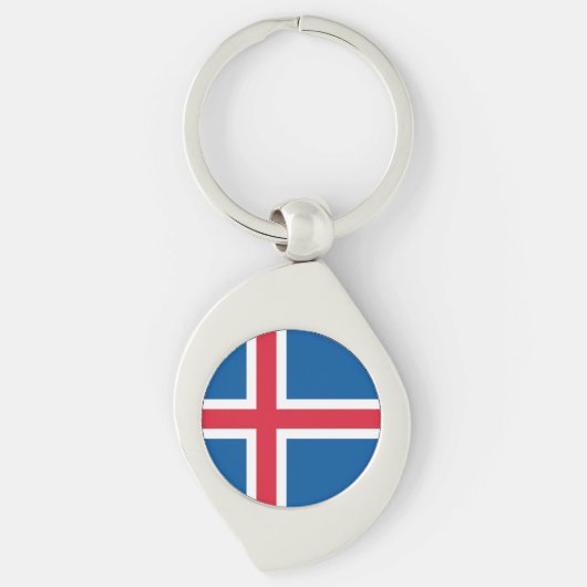 IJsland Vlag Sleutelhanger (Voorkant)