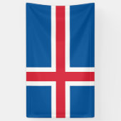 IJsland Vlag Spandoek (Verticaal)