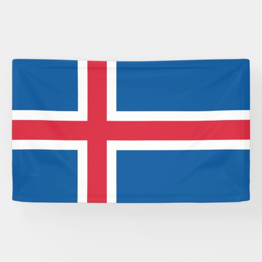 IJsland Vlag Spandoek (Horizontaal)