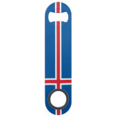 IJsland Vlag Speed Flessenopener (Voorkant)