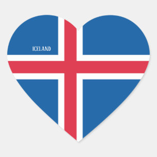 IJsland vlag Splendid Patriotic Hart Sticker