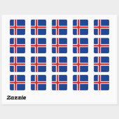 IJsland Vlag Sticker (Vel)