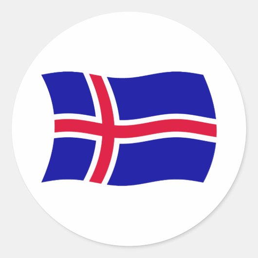 IJsland Vlag Sticker (Voorkant)