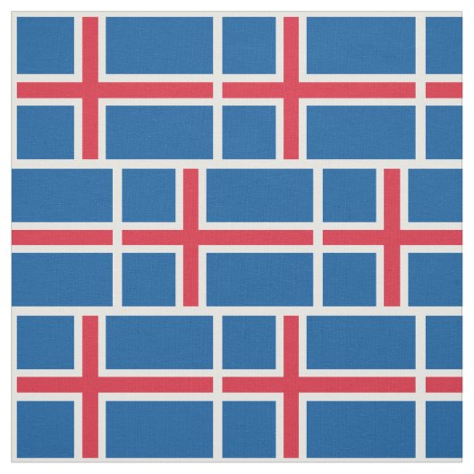 IJsland Vlag Stof (Swatch)