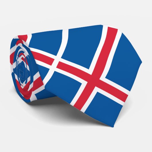 IJsland Vlag Stropdas (Opgerold)