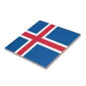 IJsland Vlag Tegeltje (Zijkant)