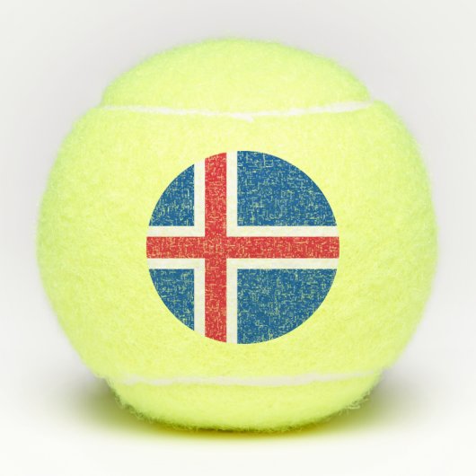 IJsland Vlag Tennisballen (Voorkant)