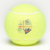 IJsland vlag Tennisballen (Achterkant)