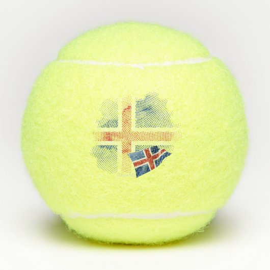 IJsland vlag Tennisballen (Voorkant)